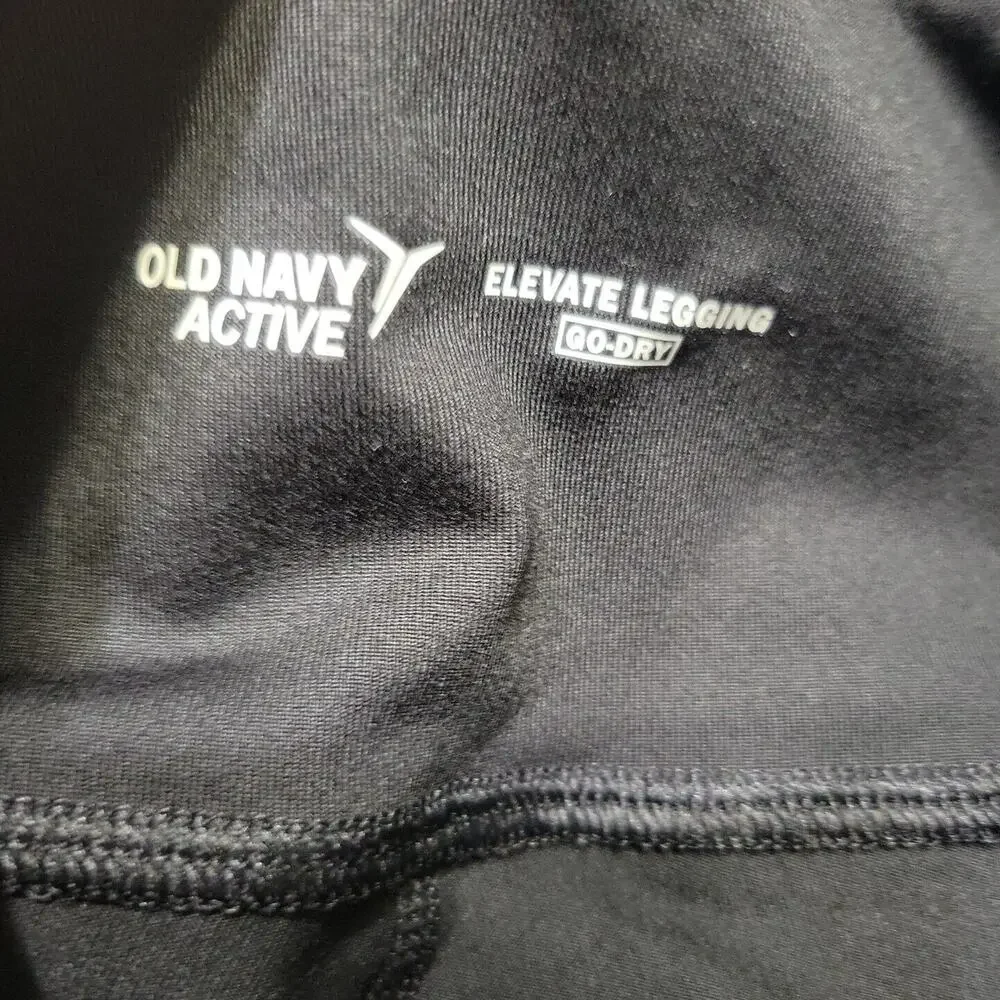 Old Navy Legging Women Large Active‎ Skinny Black Comfort Stretch Pull On Pocket